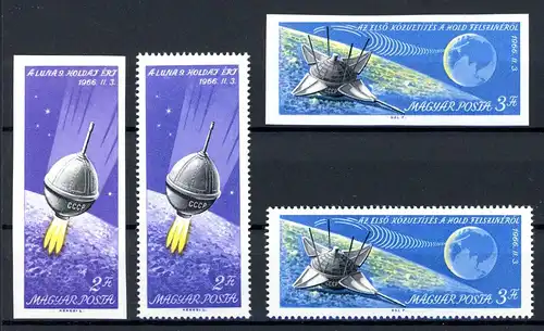 Ungarn 2218-2219 A + B postfrisch Luna 9 #1C872