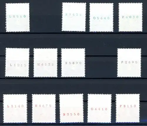Schweiz Rollenmarken 352-353 y R postfrisch aus Kontrollb. L-P #IX666