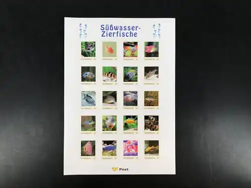 Österreich personalisierte Marken postfrisch Süßwasserzierfische #BW8445