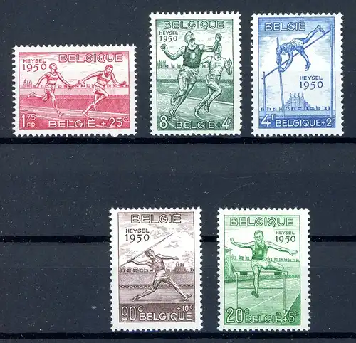 Belgien 867-871 postfrisch Leichtathletik EM 1950 #1C772