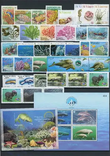 LOT "MEERESTIERE" Marken/Blöcke postfrisch #IN139