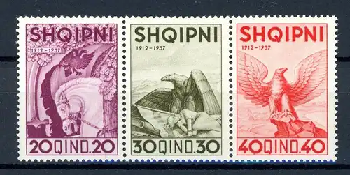 Albanien 3er Streifen 261-263 postfrisch #1C925