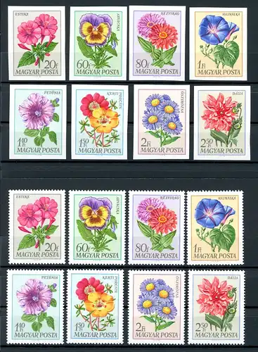 Ungarn 2452-2459 A + B postfrisch Blumen, Blüten #1C904