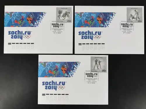 Russland 1975-1977 Olympia 2014 Sotschi Ersttagesbrief/FDC #IX706