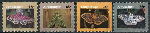 Simbabwe 344-347 postfrisch Schmetterling #1D070