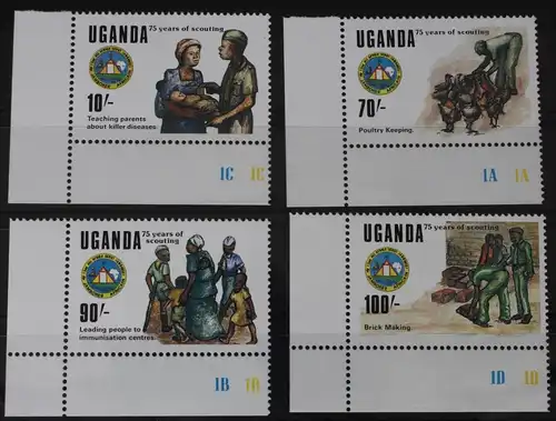 Uganda 662-665 postfrisch Pfadfinder #WT290