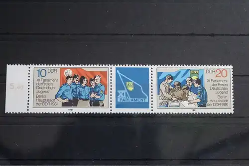 DDR 2609 - 2610 postfrisch Dreierstreifen #WQ457