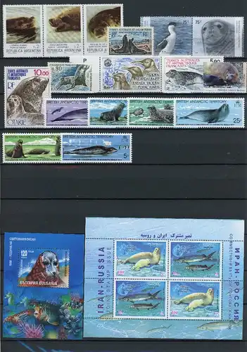 LOT "MEERESTIERE" Marken/Blöcke postfrisch #IN142