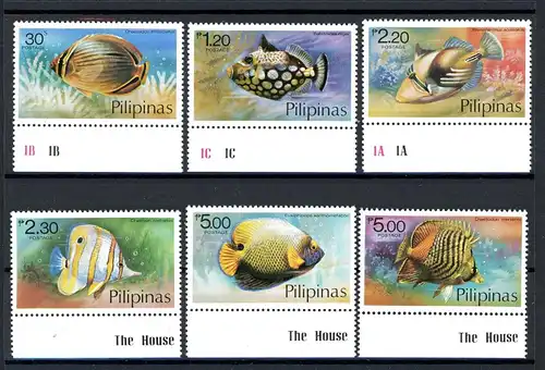 Philippinen 1256-1261 postfrisch Fische #1C965