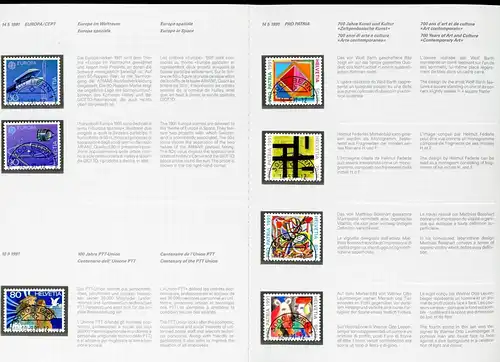 Schweiz Jahresmappe 1991 gestempelt #HC263