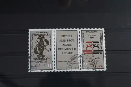 DDR 2697 - 2698 gestempelt Dreierstreifen #WR045