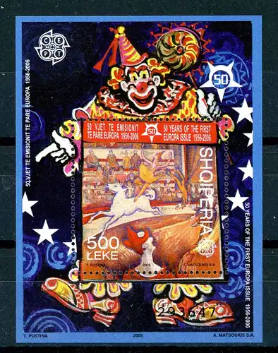 Albanien Block 157 postfrisch 50 J. Europamarken #HB413