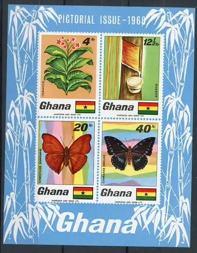 Ghana Block 31 postfrisch Schmetterlinge #GL661