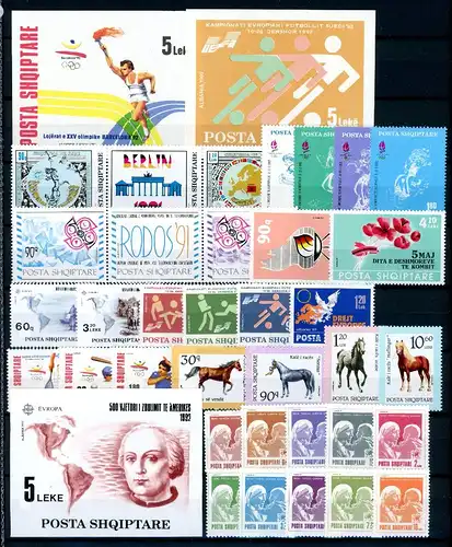 Albanien Jahrgang 1992 postfrisch #GG1697