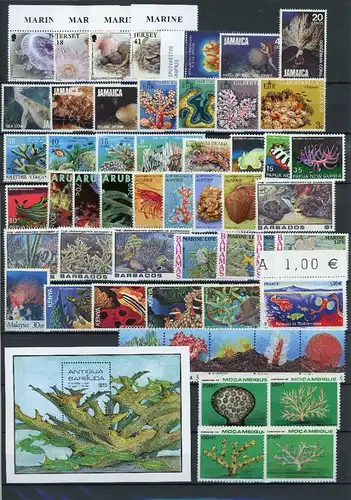 LOT "MEERESTIERE" Marken/Blöcke postfrisch #IN141