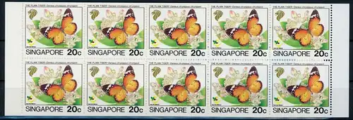 Singapur MH 12 postfrisch Schmetterling #1D079