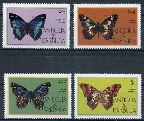 Antigua + Barbuda 856-859 postfrisch Schmetterling #1D161