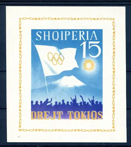 Albanien Block 23 postfrisch Olympia 1964 Tokio #HB385