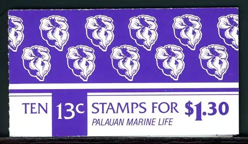 Palau Inseln MH mit 10 x 13 D postfrisch Muscheln #1D141
