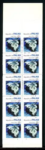 Palau Inseln MH mit 10 x 13 D postfrisch Muscheln #1D141