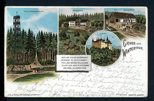 AK Winterthur - Schweiz Bruderhaus, Kyburg, Hof Eschenberg 1899 #HB427