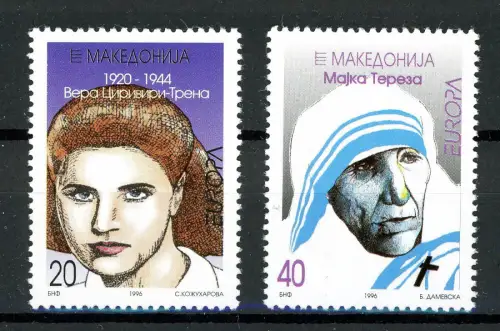 Makedonien 74-75 postfrisch CEPT 1996 #HB423