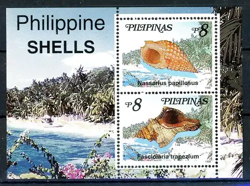 Philippinen Block 133 postfrisch Muscheln/ Schnecken #1D134