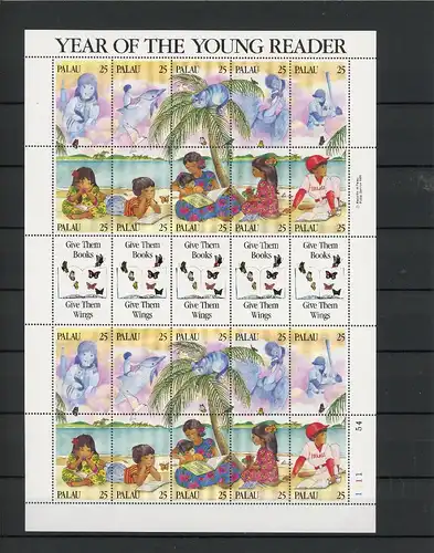Palau Inseln ZD Bogen 308-317 postfrisch Tiere #Schm5054