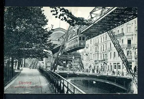 AK Wuppertal Schwebebahn Döppersberg 1913 #HB446