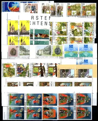Liechtenstein Jahrgang 2003 1310-1338 gestempelt 4er Blöcke #GG1735