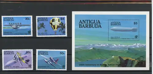 Antigua Barbuda 737-740, Block 72 postfrisch Luftfahrt #1G016