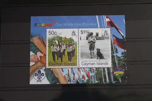 Cayman Islands Block 47 mit 1076-1077 postfrisch Pfadfinder #WP066