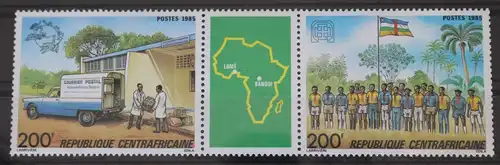 Zentralafrikanische Republik 1121-1122 postfrisch Dreierstreifen #WP115