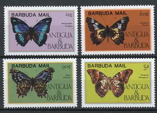Barbuda 806-809 postfrisch Schmetterlinge #1D187