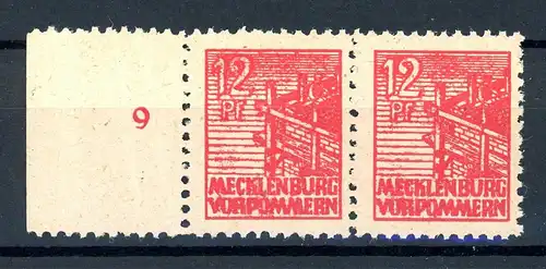 SBZ Mecklenburg-Vorpommern 36 zb postfrisch Paar gepr. Kramp #HE633