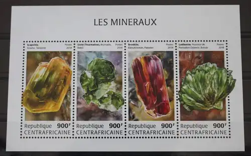 Zentralafrikanische Republik 7922-7925 postfrisch Kleinbogen #WP158