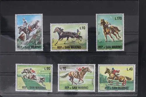 San Marino 850-855 postfrisch Reitsport #WW431