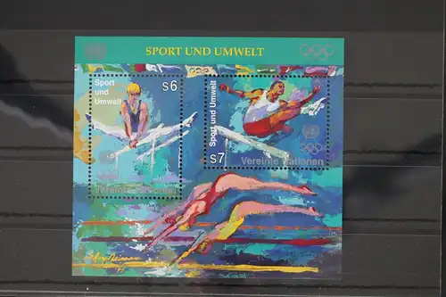 Vereinte Nationen Wien Block 7 mit 21-15 postfrisch Olympische Spiele #WW449