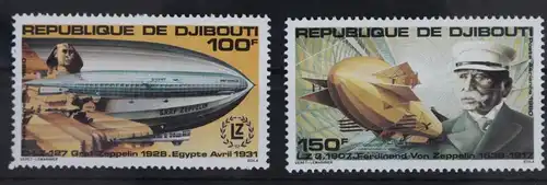 Dschibuti 285-286 postfrisch 80 Jahre Zeppeline #WW049