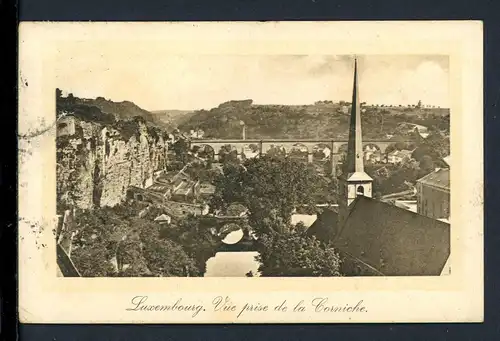 AK Luxemburg-Stadt Bick auf die Corniche 1909 #HC137