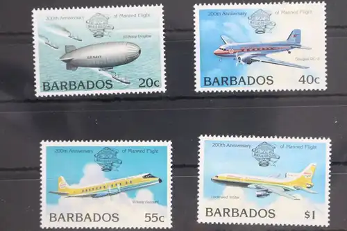 Barbados 583-586 postfrisch 200 Jahre Luftfahrt, Flugzeuge #WW037