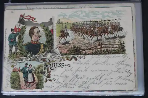 AK Deutschland Künstlerkarte - Militär 1899 #PL077