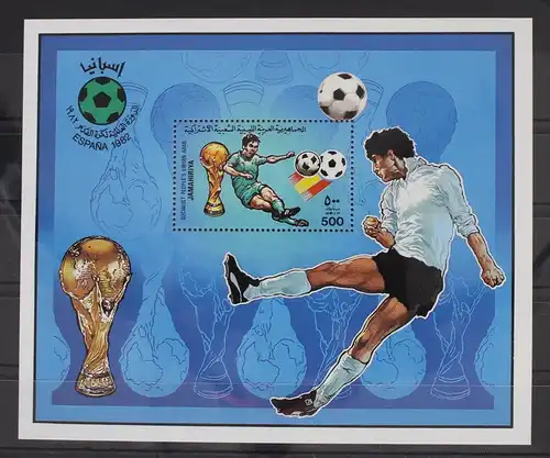 Libyen Block 61A mit 994 postfrisch Fußball - Weltmeisterschaft #WW399