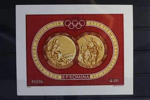 Rumänien Block 50 postfrisch Olympische Spiele #WW288