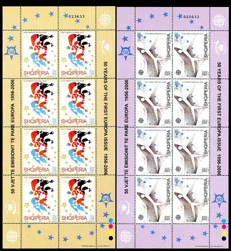 Albanien Kleinbögen 3045-3046 postfrisch 50 J. Europamarken #JE652