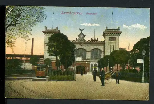 AK Saarbrücken Bahnhof 1918 #HC124