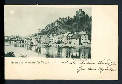 AK Saarburg Totalansicht mit Burg um 1900 #HC127