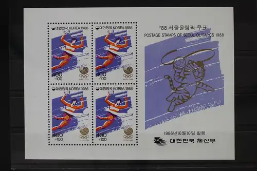 Korea Block 523 mit 4 x 1480 postfrisch Olympische Spiele #WW673
