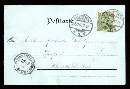 AK Saargemünd -Deutsches Kaiserreich Landgerichtsplatz 1900 #HC132