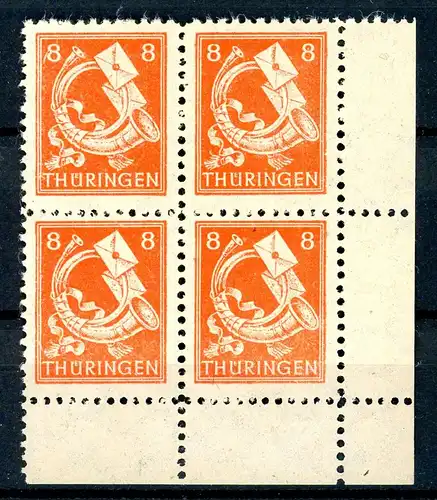 SBZ Thüringen 96 A Y yy postfrisch geprüft Jasch #HF003